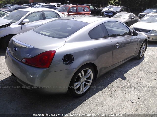 JNKCV64E38M130302 - 2008 INFINITI G37 JOURNEY/SPORT GRAY photo 4