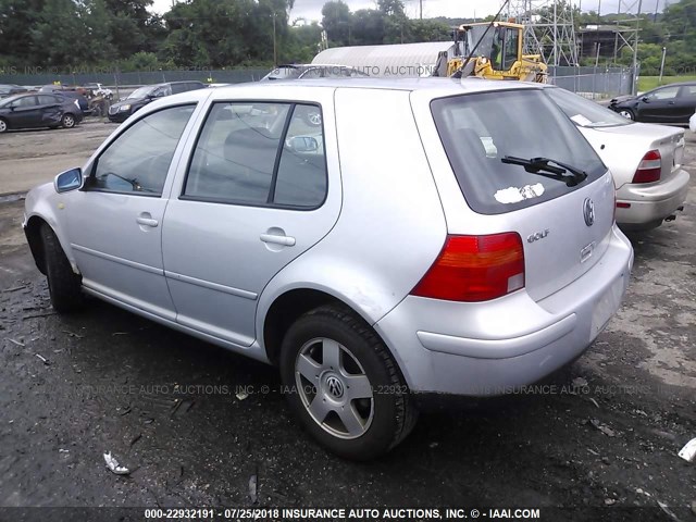 WVWGA21JXYW098865 - 2000 VOLKSWAGEN GOLF GLS SILVER photo 3