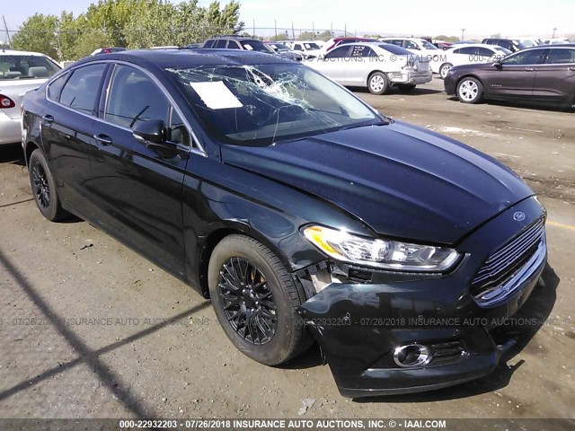 3FA6P0D98ER283811 - 2014 FORD FUSION TITANIUM Dark Blue photo 1