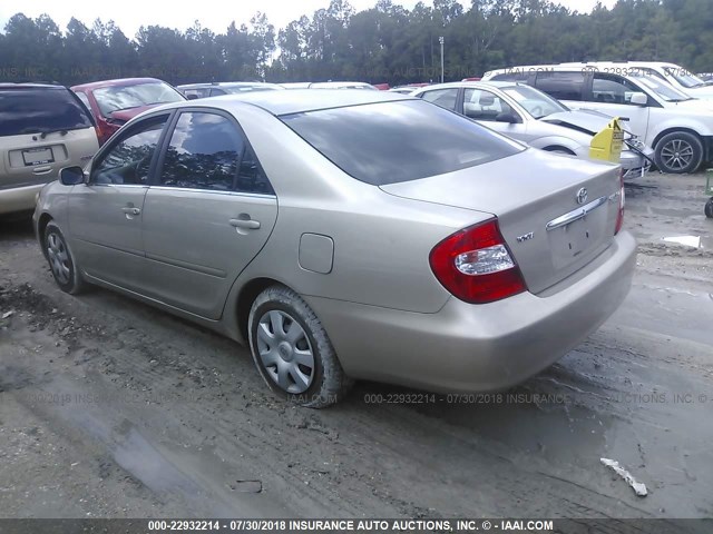 4T1BE32K23U197966 - 2003 TOYOTA CAMRY LE/XLE/SE 金色 照片 3
