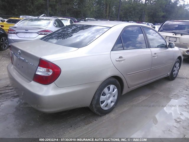 4T1BE32K23U197966 - 2003 TOYOTA CAMRY LE/XLE/SE 金色 照片 4