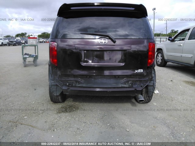 JTLKE50E381038111 - 2008 TOYOTA SCION XB Tünd qırmızı foto 6