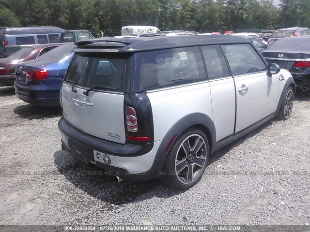 WMWZG3C59CTY32089 - 2012 MINI COOPER S CLUBMAN SILVER photo 4