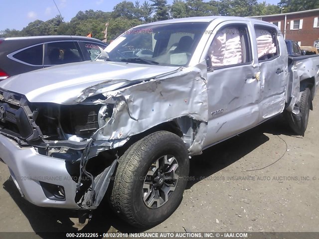 5TFJU4GN6CX021173 - 2012 TOYOTA TACOMA DOUBLE CAB PRERUNNER SILVER photo 6