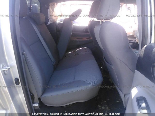 5TFJU4GN6CX021173 - 2012 TOYOTA TACOMA DOUBLE CAB PRERUNNER SILVER photo 8