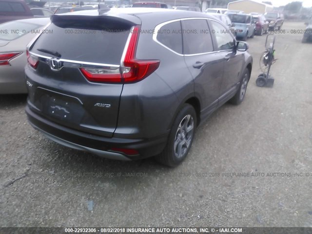 5J6RW2H8XHL051246 - 2017 HONDA CR-V EXL GRAY photo 4