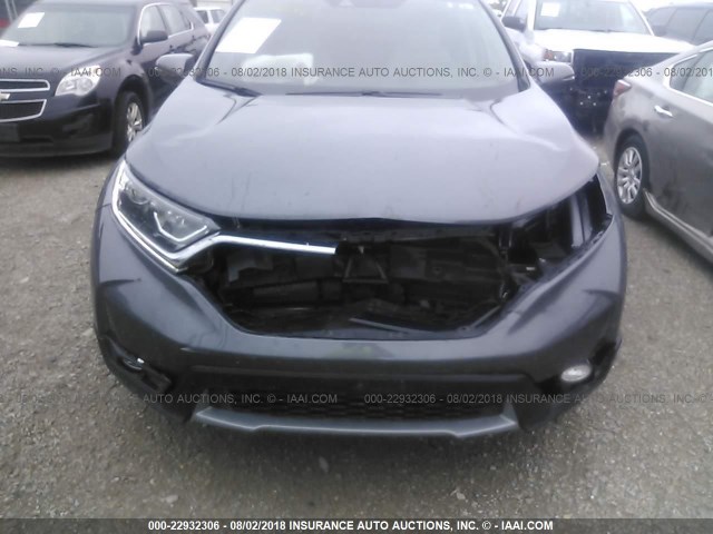 5J6RW2H8XHL051246 - 2017 HONDA CR-V EXL GRAY photo 6