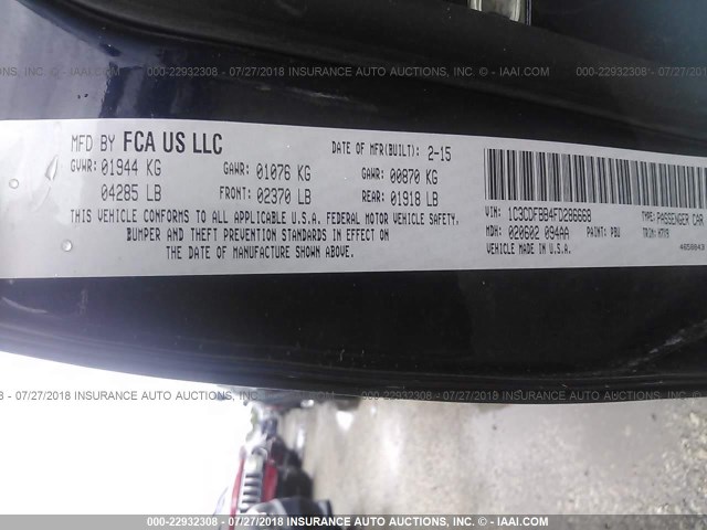 1C3CDFBB4FD286668 - 2015 DODGE DART SXT 蓝色 照片 9