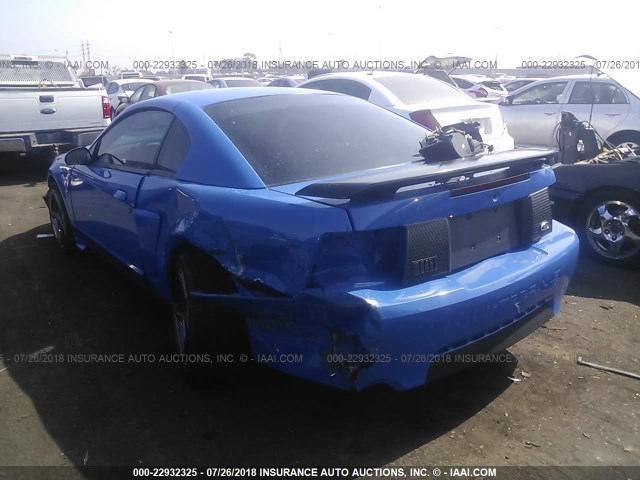 1FAFP42R23F424781 - 2003 FORD MUSTANG MACH I BLUE photo 3