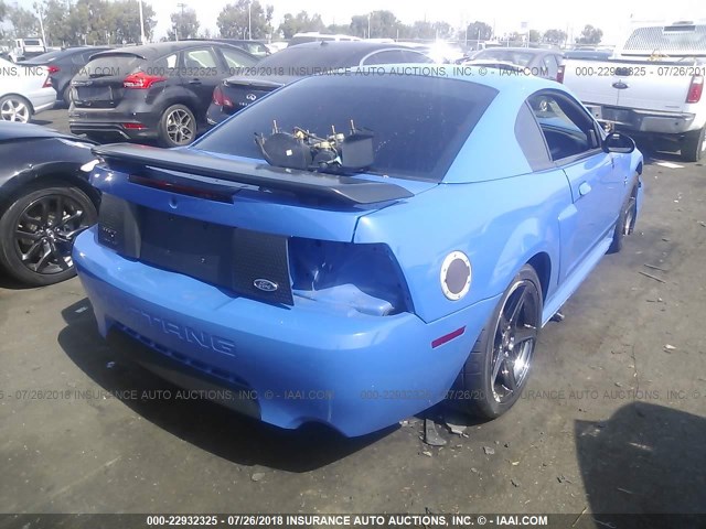 1FAFP42R23F424781 - 2003 FORD MUSTANG MACH I BLUE photo 4