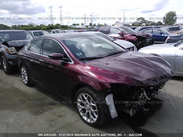 1C3CCCEG4FN514672 - 2015 CHRYSLER 200 C RED photo 1