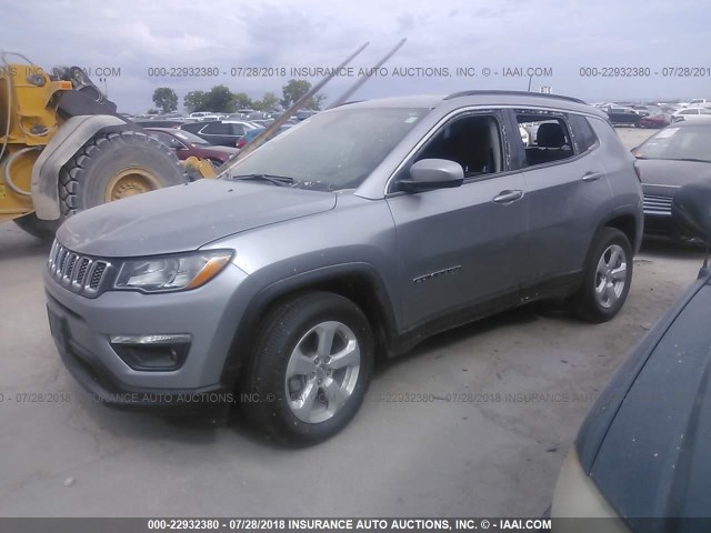 3C4NJDBB0HT628387 - 2017 JEEP COMPASS LATITUDE 银色 照片 2