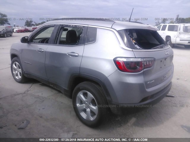 3C4NJDBB0HT628387 - 2017 JEEP COMPASS LATITUDE 银色 照片 3