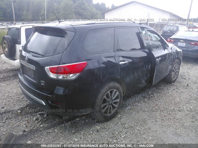 5N1AR2MM8FC660969 - 2015 NISSAN PATHFINDER S/SV/SL/PLATINUM BLACK photo 4