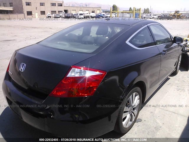 1HGCS12889A008386 - 2009 HONDA ACCORD EXL BLACK photo 4