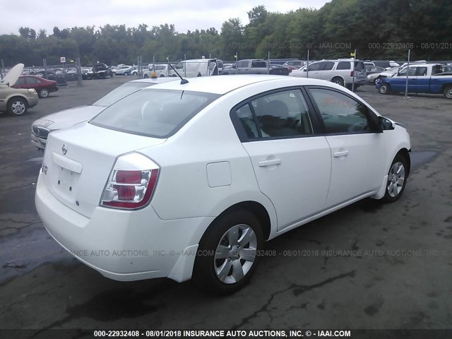 3N1AB61E38L642113 - 2008 NISSAN SENTRA 2.0/2.0S/2.0SL WHITE photo 4