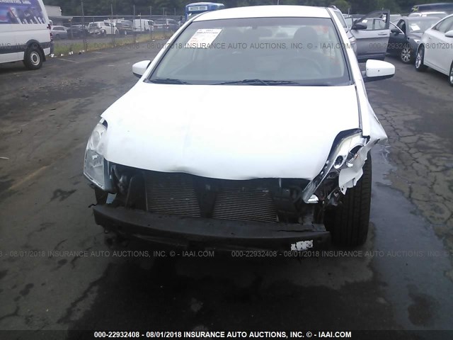 3N1AB61E38L642113 - 2008 NISSAN SENTRA 2.0/2.0S/2.0SL WHITE photo 6