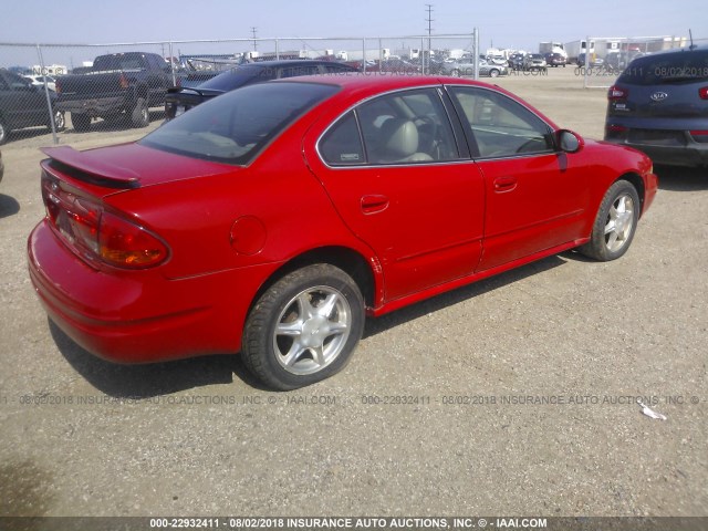 1G3NF52E1YC330461 - 2000 OLDSMOBILE ALERO GLS 红色 照片 4