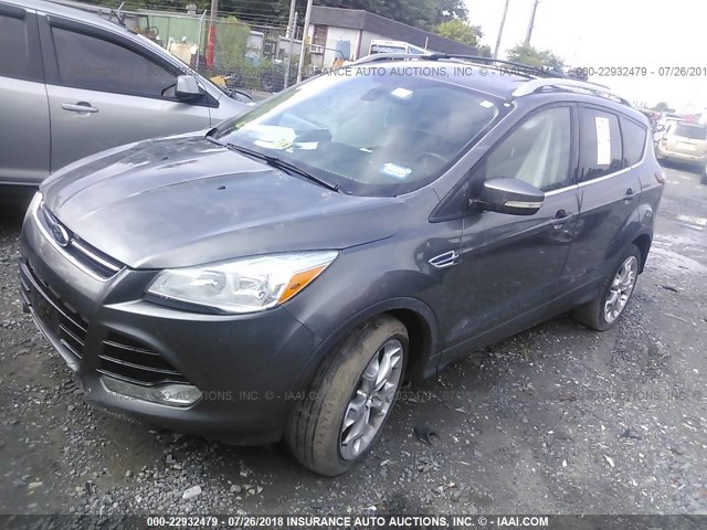 1FMCU9J98EUA65905 - 2014 FORD ESCAPE TITANIUM GRAY photo 2