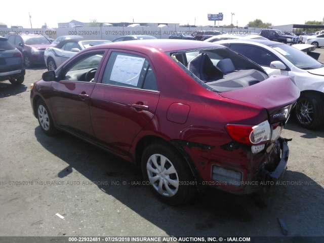 5YFBU4EE6CP066250 - 2012 TOYOTA COROLLA S/LE RED photo 3