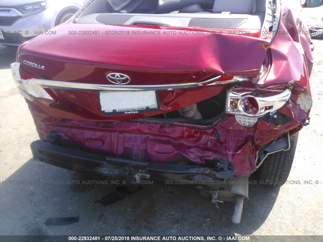 5YFBU4EE6CP066250 - 2012 TOYOTA COROLLA S/LE RED photo 6
