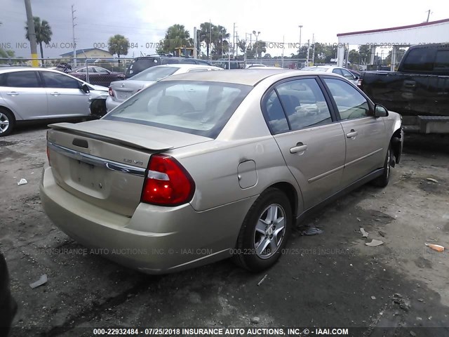 1G1ZT54885F174486 - 2005 CHEVROLET MALIBU LS TAN photo 4