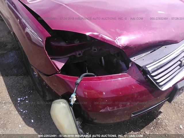 1G1ZS51F36F280223 - 2006 CHEVROLET MALIBU LS წითელი ფოტო 6