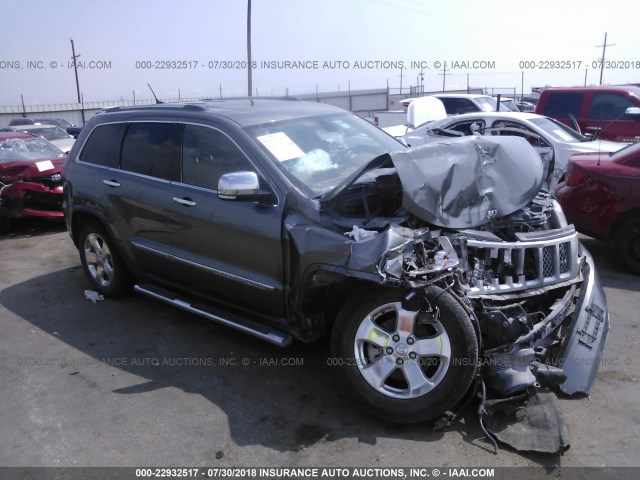 1C4RJFCG6CC153386 - 2012 JEEP GRAND CHEROKEE OVERLAND GRAY photo 1