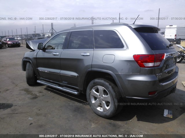 1C4RJFCG6CC153386 - 2012 JEEP GRAND CHEROKEE OVERLAND GRAY photo 3