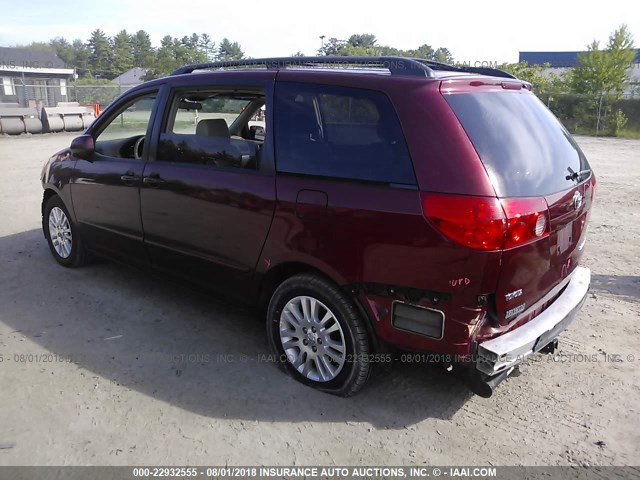 5TDZK22C68S100536 - 2008 TOYOTA SIENNA XLE/XLE LIMITED MAROON photo 3