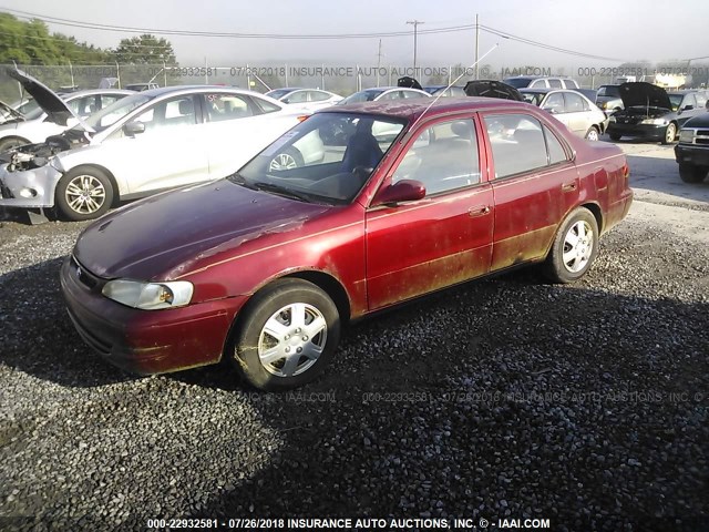 1NXBR12EXYZ383989 - 2000 TOYOTA COROLLA VE/CE/LE 栗色 照片 2