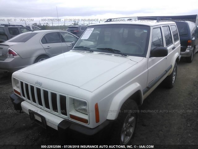 1J4FF68S0XL612087 - 1999 JEEP CHEROKEE SPORT/CLASSIC WHITE photo 2