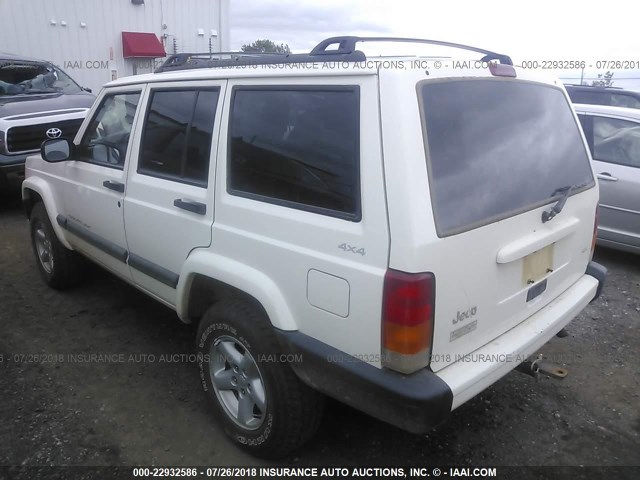 1J4FF68S0XL612087 - 1999 JEEP CHEROKEE SPORT/CLASSIC თეთრი ფოტო 3