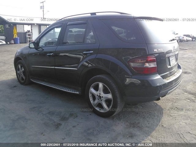 4JGBB86E06A124207 - 2006 MERCEDES-BENZ ML 350 BLACK photo 3