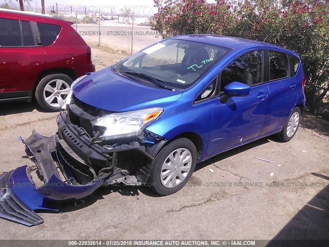 3N1CE2CP8FL413835 - 2015 NISSAN VERSA NOTE S/S PLUS/SV/SL/SR BLUE photo 2