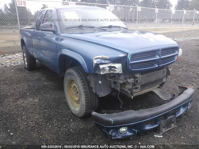 1D7HG32N63S308751 - 2003 DODGE DAKOTA SPORT BLUE photo 1