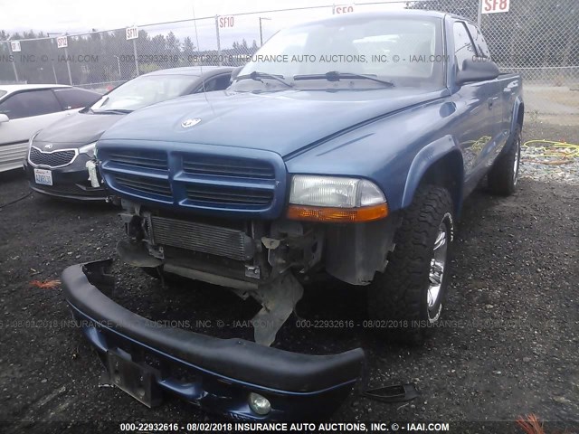 1D7HG32N63S308751 - 2003 DODGE DAKOTA SPORT BLUE photo 2