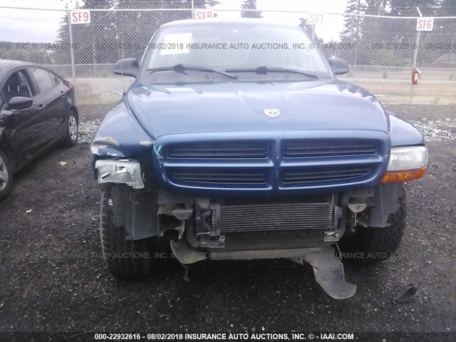 1D7HG32N63S308751 - 2003 DODGE DAKOTA SPORT BLUE photo 6