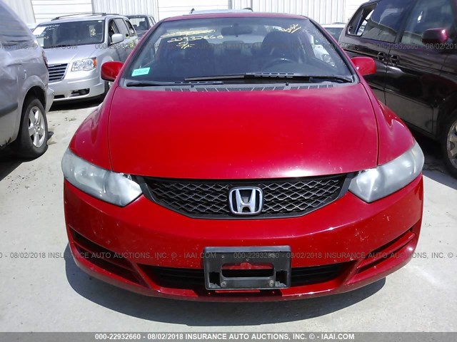 2HGFG12929H501571 - 2009 HONDA CIVIC EXL 红色 照片 6
