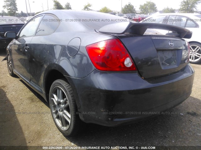 JTKDE177770218371 - 2007 TOYOTA SCION TC ნაცრისფერი ფოტო 3