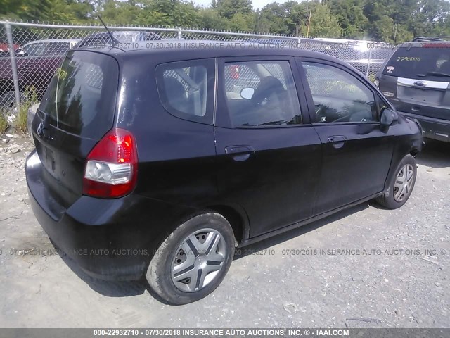 JHMGD38447S050151 - 2007 HONDA FIT BLACK photo 4