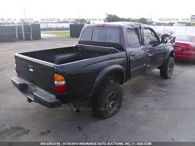 5TEHN72N14Z367002 - 2004 TOYOTA TACOMA DOUBLE CAB შავი ფოტო 4