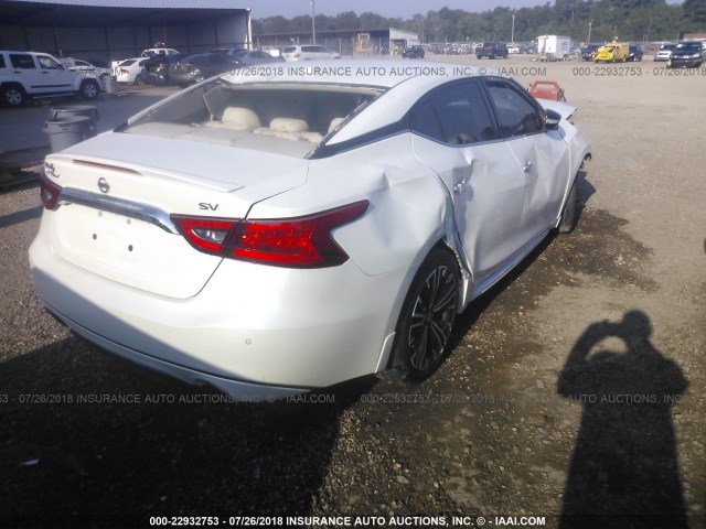 1N4AA6AP2HC432086 - 2017 NISSAN MAXIMA 3.5S/SV/SL/SR/PLAT WHITE photo 4