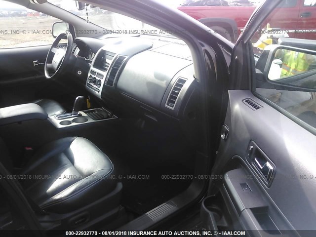 2FMDK38C87BA74184 - 2007 FORD EDGE SEL BLACK photo 5