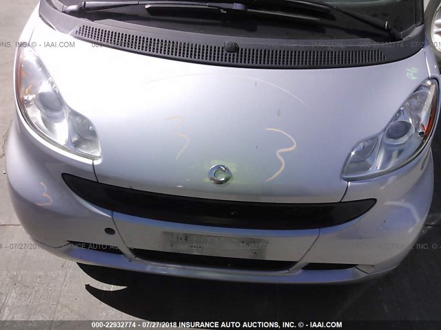 WMEEJ3BA2CK538896 - 2012 SMART FORTWO PURE/PASSION SILVER photo 10