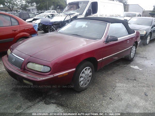 1C3EU4533RF279902 - 1994 CHRYSLER LEBARON GTC/LX RED photo 2