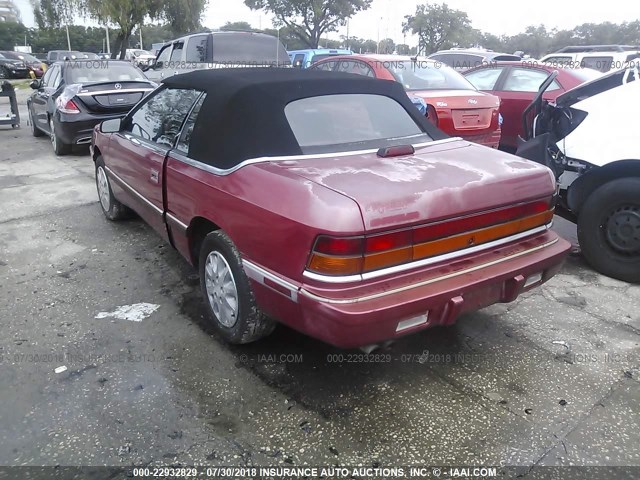 1C3EU4533RF279902 - 1994 CHRYSLER LEBARON GTC/LX RED photo 3