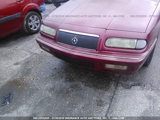 1C3EU4533RF279902 - 1994 CHRYSLER LEBARON GTC/LX RED photo 6