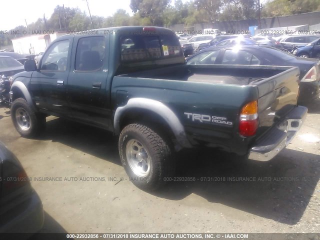 5TEGM92N01Z845657 - 2001 TOYOTA TACOMA DOUBLE CAB PRERUNNER GREEN photo 3