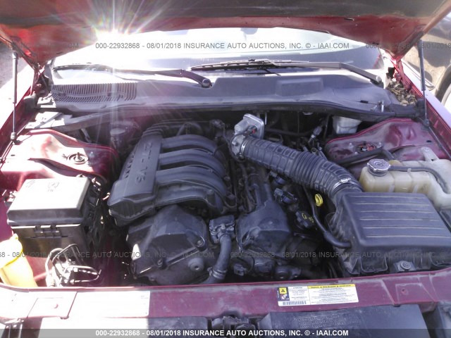 2C3KA43R38H126114 - 2008 CHRYSLER 300 LX MAROON photo 10